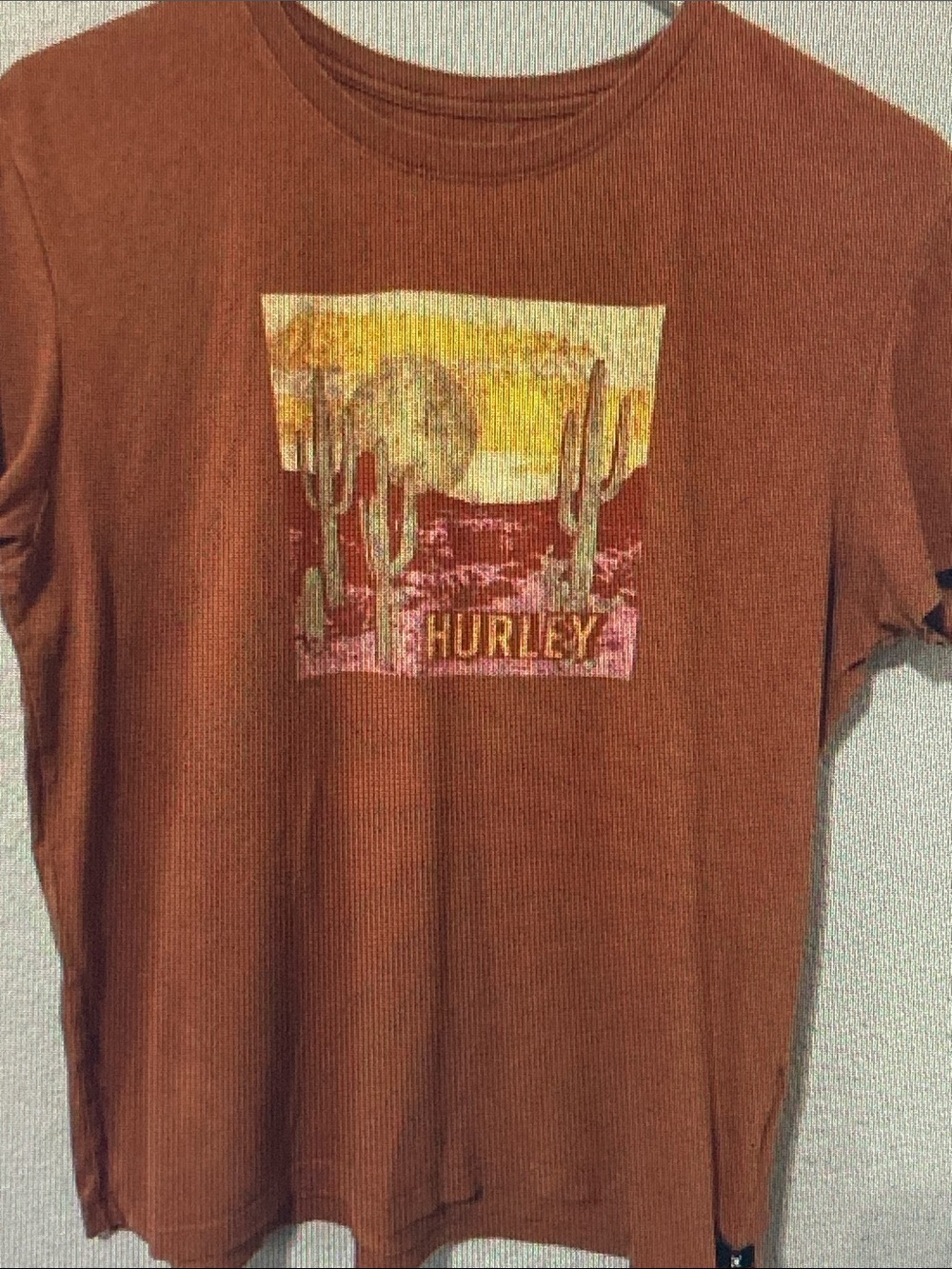 Hurley Rust Orange Desert Graphic Short Sleeve Tee